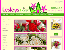 Tablet Screenshot of lesleysflorist.co.uk